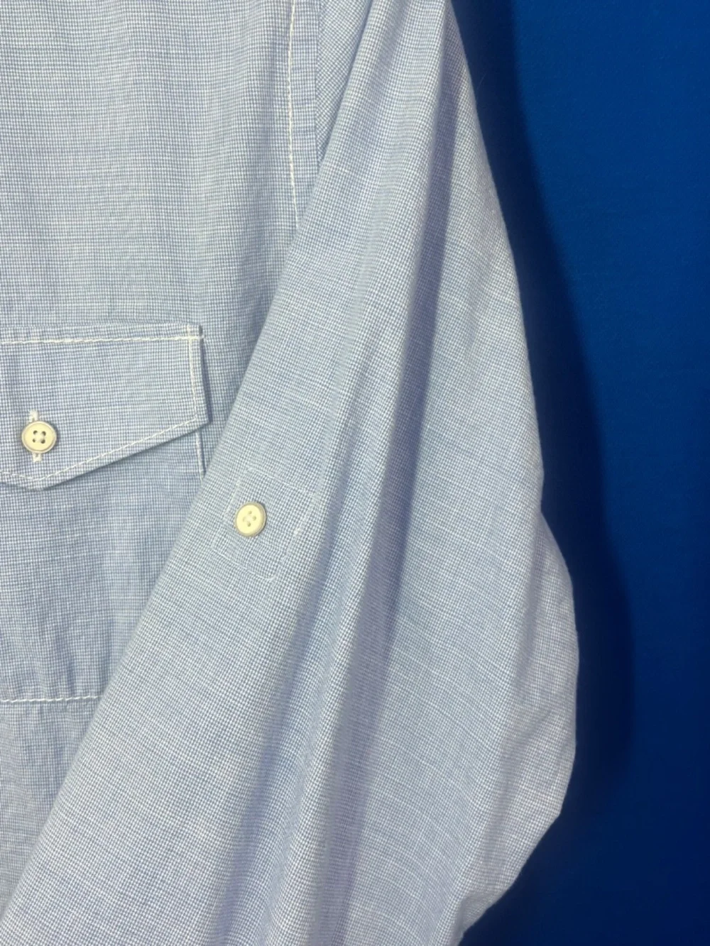 |•JAMES CAMPBELL•| Blue Button Down Shirt Size Medium - Picture 4 of 6